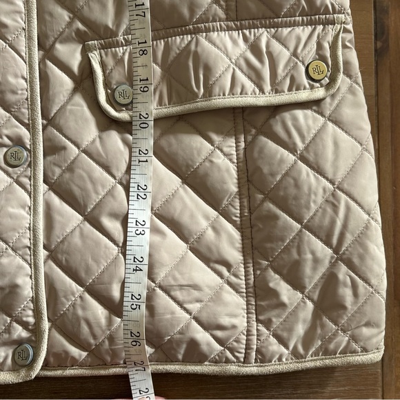 Lauren Ralph Lauren Diamond-Quilted Mockneck Jacket in Birch, Large - Picture 11 of 15
